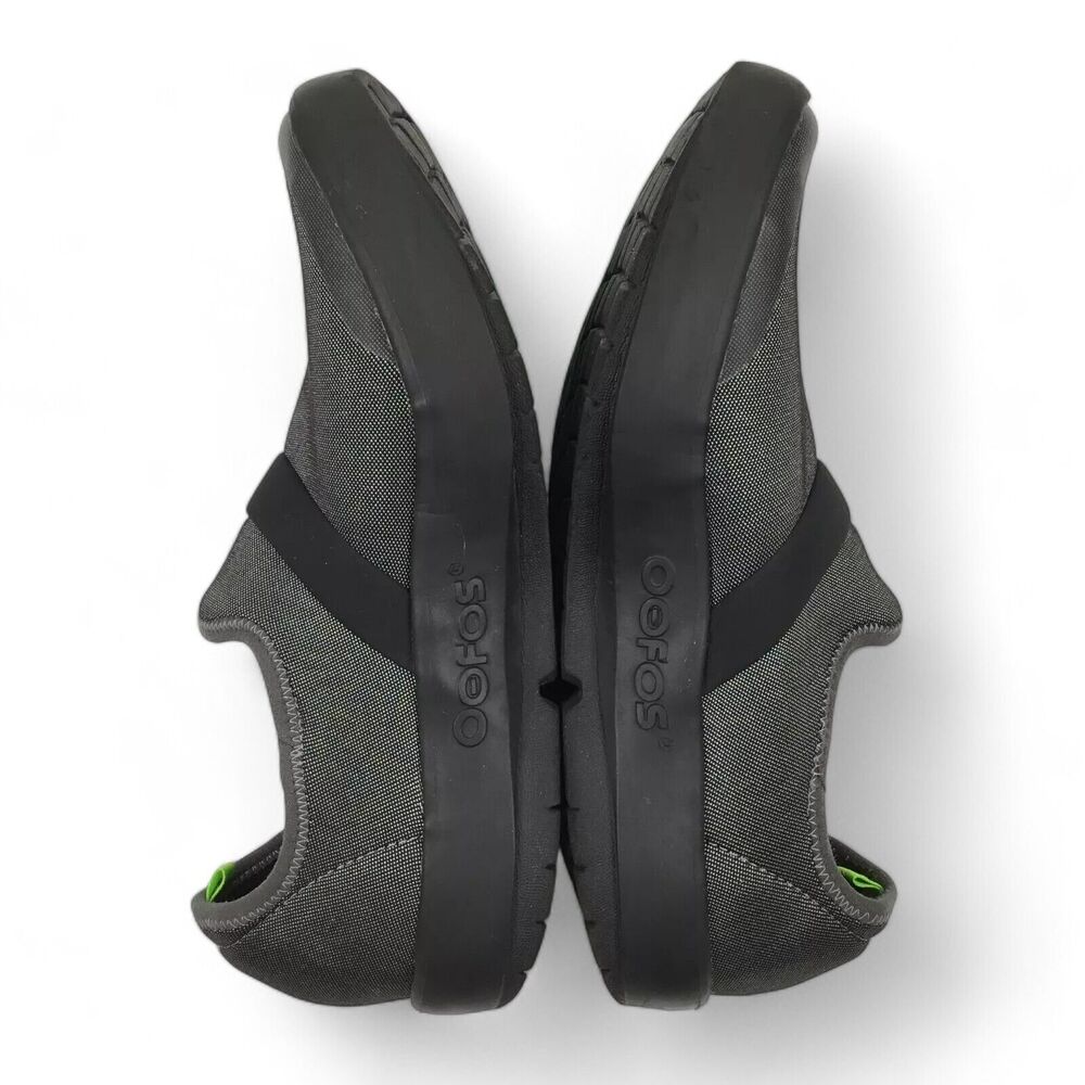 Oofos Oomg Low Shoe Womens 8.5 Recovery Slip-On Comfort Gray on Black - Picture 12 of 14